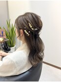 ハーフアップスタイル