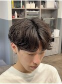 フェザーパーマスパイキーショートブルーブラックサーフカール◎