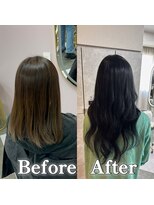 ガルボヘアー 心斎橋店(garbohair)&nbsp;心斎橋プルエクステブラック黒染めもどきロングヘアー学生