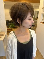 クマ(kuma.)&nbsp;大人可愛い20代30代40代前下がりショートボブ丸みショート◎