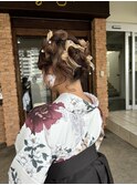 ヘアセット　成人式　メイク　着付け　まつげパーマ　那覇