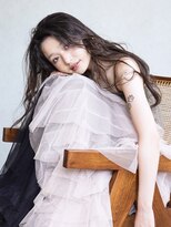 アルバム 銀座(ALBUM GINZA) ロング色おくれ毛グレージュオリーブベージュ_F20340