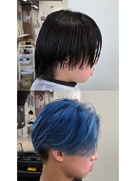 オーシャントーキョー 原宿(OCEAN TOKYO) ダークネイビー × 束感マッシュ