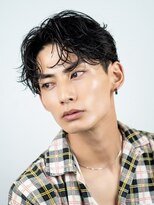 オーシャントーキョーオーバー 渋谷(OCEAN TOKYO OVER)&nbsp;メンズショートフェザーパーマセンターパートニュアンスパーマ