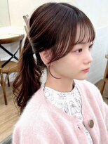 ネオリーブ クーロ(Neolive curro)&nbsp;韓国前髪顔周り×ハッシュレイヤー　暗めカラー/酸性ストレート