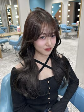 ボタン 熊本(VOTAN) 透ける暗髪/レイヤーカット/顔まわり/韓国ヘア/熊本美容室