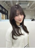 ダークブラウン/顔周りカット/小顔/韓国ヘア