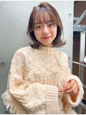 【20・30代おすすめ♪】小顔ボブウルフ×黒髪×グレージュカラー