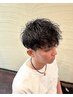 メンズカット+ツイストパーマ+シェービング(眉毛カット)¥18800→¥15800