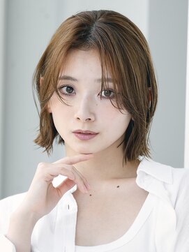 ソワネ 表参道(soigne) 表参道白髪ぼかしウルフショートボブベージュアッシュグレージュ