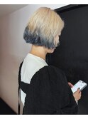 【c15】髪質改善ショートボブハイライト白髪ぼかしヘアセット