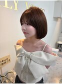 韓国ヘア/ボブカット/顔まわりカット/ニュアンスカラー