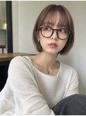 20代30代40代50代似合わせバタフライカットミントベージュ