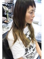 オーバーキャプテンネイキッド(OVER CAPTAIN NAKED)&nbsp;前髪短めザックリ×内側グラデカラーロング