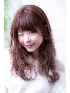 エルデ ナインズ ヘアー スタンド 川口店(elde 9's HAIR STAND) シルキーチョコレート&プリカールの大人ガーリーモードヘア