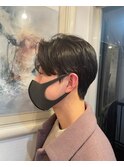 前下がりセンターパート