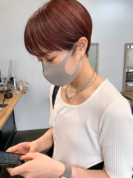 ヴェルダ 池袋店(verda) 大人可愛いひし形マッシュショートカシスブラウン＊fukuda