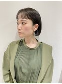 オン眉バング×ワンレングス