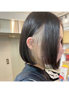 ジエクト ヴィシア(The Ect VIXIA) オシャレインナー×ホワイトベージュ×マチルダボブ×耳掛けボブ