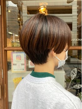 ケースプラスグリーン(CASE+GREEN)の写真/【西明石駅5分】大人可愛いデザインが大人気！知的な雰囲気に魅せてくれるショートスタイルを体感◆