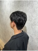 ベリーショート/ダークアッシュ/ニュアンスパーマ/韓国マッシュ