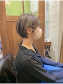 ショートボブ/透明感カラー