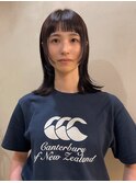 オン眉バング × ステップカット