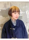 バイカラーボブ