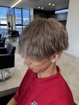 ラピステン 福岡天神 大名店(Lapis) メンズマッシュ/ミルクティーグレージュ/ブリーチ1回