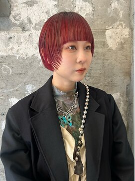 シータ(sheta) 【表参道sheta小林】デザインカラーフェイスフレーミングレッド