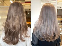 守谷 インナーカラー バレイヤージュ ダブルカラー ブリーチ