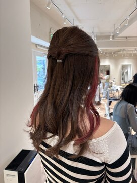 カナージュ(Canage) くびれヘアピンク×グレージュカラー