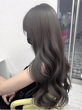 ネハス 名古屋栄店(nehus.) ミルクティーベージュブリーチなしダブルカラーレイヤーカット