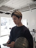 プールサイド(POOLSIDE)&nbsp;メンズカット　センターパート　刈り上げないスタイル　博多区