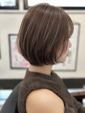 サロン ハナノ(Salon Hanano) ナチュラルくびれボブレイヤーオリーブベージュ20代30代40代