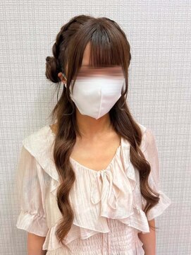 シーズン 大阪(SEASON) 【ヘアセット】編み込みハーフアップ/くるみちゃんヘア/梅田駅