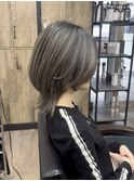 バレイヤージュウルフヘアレイヤーカットくびれヘアカット