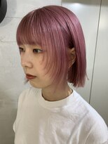 デューヘアー(due hair) 切りっぱなしボブ顔周りレイヤースタイル/簡単スタイリング