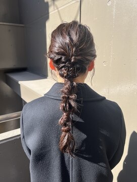 編みおろしアレンジ/博多美容室