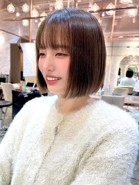 ロンド エスポワール 錦糸町(Lond espoir) ◯切りっぱなしボブ美髪エアリーロングピンクブラウン顎ライン