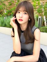 ミラリー トウキョウ(Mirareee Tokyo)&nbsp;20代30代40代◎前髪パーマグレーベージュレイヤーロング黒髪