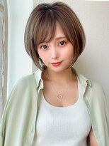 パシフィックダズールコパン(Pacific Dazzle copain) ★ボブルフネビージュ小顔ワンレン黒髪小顔カット