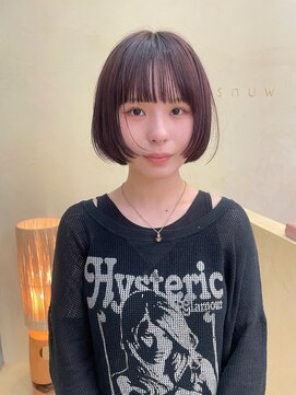 スニュウ(snuw) 【snuw mina】ボブカット/顔まわりカット/透明感カラー/伏見