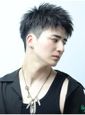 クラシックツーブロックショート黒髪短髪