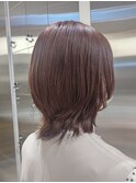 ブリーチなし大人可愛いマロンブラウン似合わせ耳かけボブ