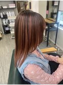 大人かわいい/レイヤーロング/グレーベージュ/前髪パーマ/我孫子