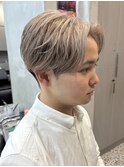 調布メンズブリーチハイトーンホワイトベージュケアブリーチ