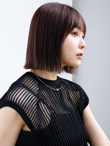 エインアンリー 明治神宮前(AIN.ANLY.)&nbsp;6大人ガーリーダークアッシュミディアムレイヤーカット韓国ヘア