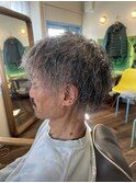 三つ編みパーマ
