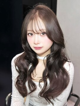 アルバム 銀座(ALBUM GINZA) 顔周りレイヤー前髪カットロング韓国ヘア_F31222